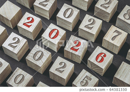 2026 wooden block 64381330
