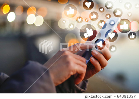 Smartphone communication Smartphone communication 64381357