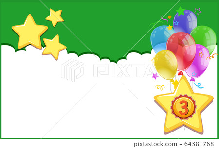 Background design template with colorful balloons Background design template with colorful balloons 64381768
