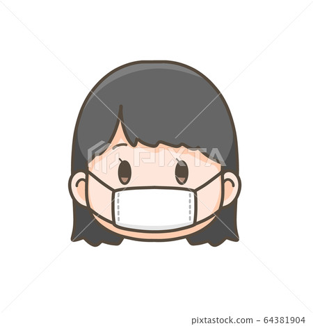 一個戴著面具的女人的插圖 一個戴著面具的女人的插圖 64381904