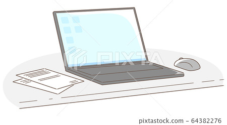 Notebook computer and work documents 64382276