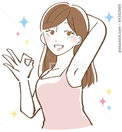 美麗的腋下女人圖 美麗的腋下女人圖 64382669