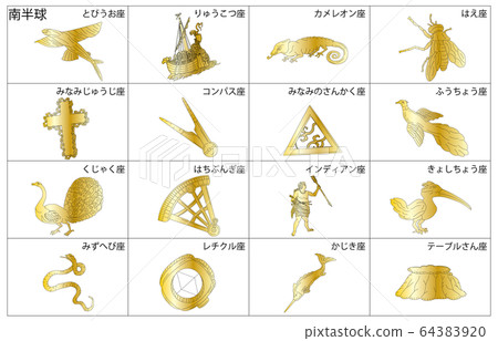 Gold frame name without constellation line in the Southern Hemisphere 64383920