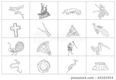 Southern Hemisphere constellation with shadow without line White frame Southern Hemisphere constellation with shadow without line White frame 64383954