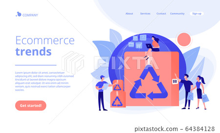 Low impact packaging concept landing page Low impact packaging concept landing page 64384128