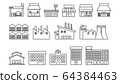Line icon Store / Factory / Facilities 64384463