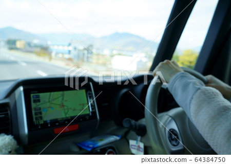Blurred image of car driver's seat Blurred image of car driver's seat 64384750