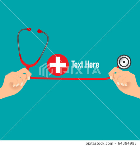Medical background with stethoscope. Vector Medical background with stethoscope. Vector 64384985