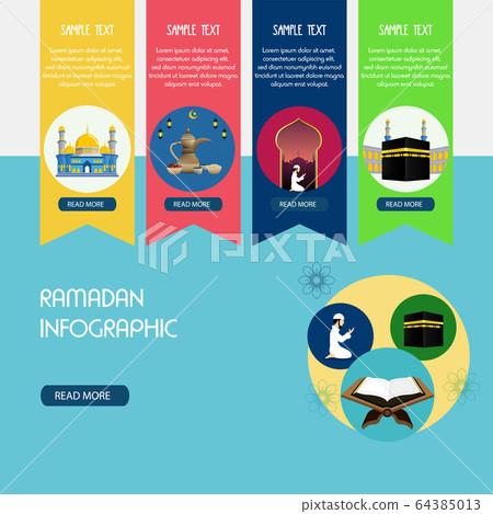 Ramadan infographic. Vector design illustration - Stock Illustration