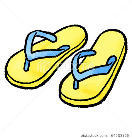 yellow beach sandals