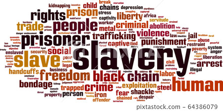 Slavery word cloud Slavery word cloud 64386079