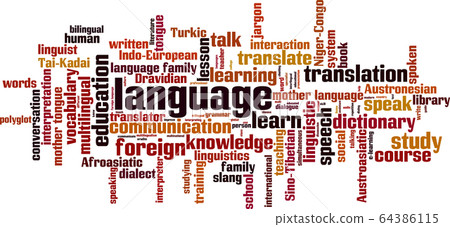 Language word cloud Language word cloud 64386115