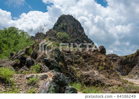 summer mountain landscape with stones,Thailand 64386249