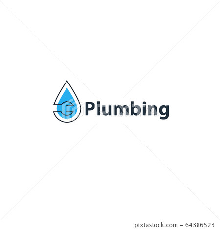 Water drop and wrench plumbing icon and logo Water drop and wrench plumbing icon and logo 64386523