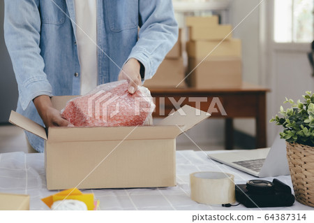 Online small business owner. 64387314