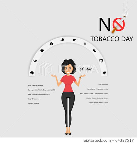 Pretty woman and Quit Tobacco vector logo design Pretty woman and Quit Tobacco vector logo design 64387517