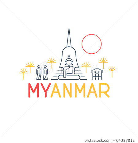 Myanmar country travel identity Myanmar country travel identity 64387818