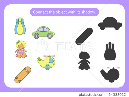 Worksheet onnect the toy with its shadow. Worksheet onnect the toy with its shadow. 64388012