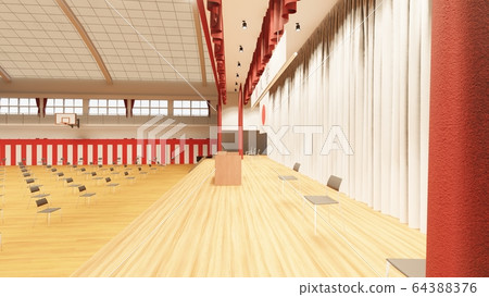 Gymnasium entrance ceremony School less chairs Coronavirus Illustration 69 Gymnasium entrance ceremony School less chairs Coronavirus Illustration 69 64388376