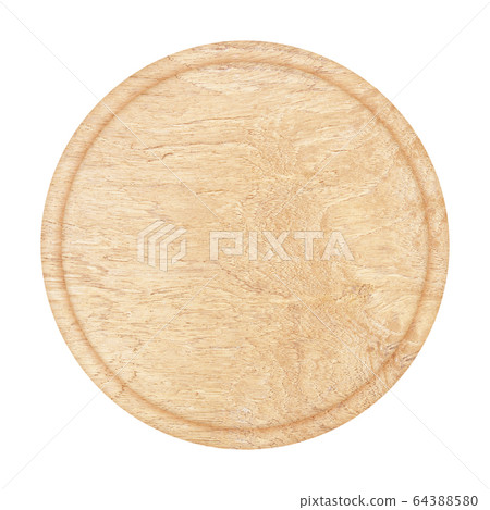 Round chopping board. Isolated on white Round chopping board. Isolated on white 64388580