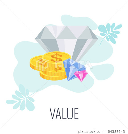 Business values infographics pictogram. Flat vector illustration Business values infographics pictogram. Flat vector illustration 64388643