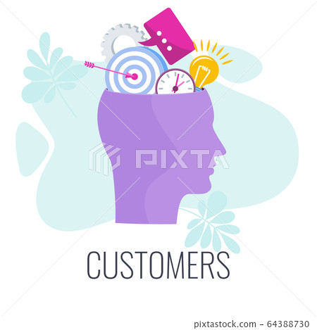 Client, customer, consumer infographics pictogram. Client, customer, consumer infographics pictogram. 64388730