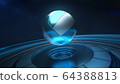 Volleyball ball in blue color 64388813