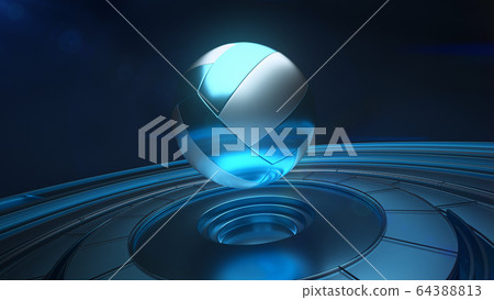 Volleyball ball in blue color 64388813