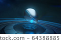 Rugby ball in 3D 64388885