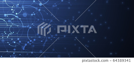 Technology data background, idea of global 64389341