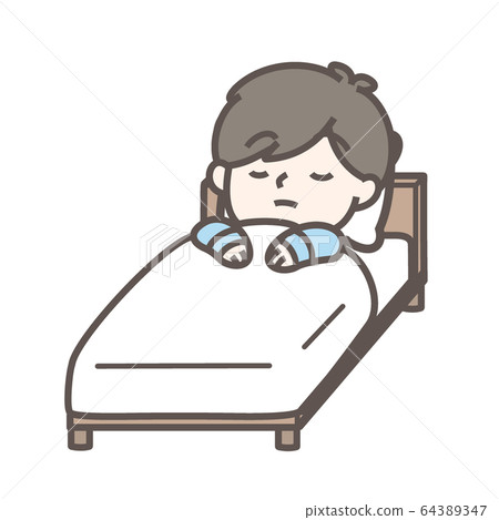 男性在床上睡覺，家庭護理，酒店等候等 64389347