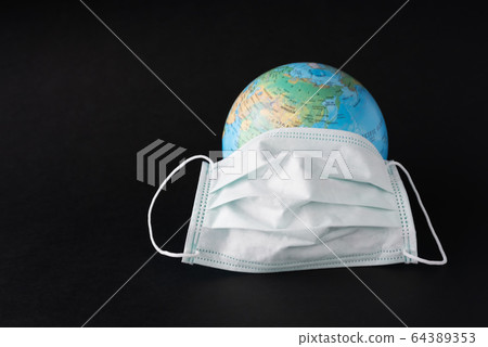 Coronavirus concept. Earth and mask to fight 64389353