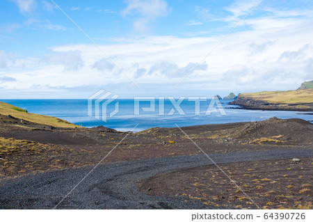 Vestmannaeyjar island beach day view, Iceland Vestmannaeyjar island beach day view, Iceland 64390726