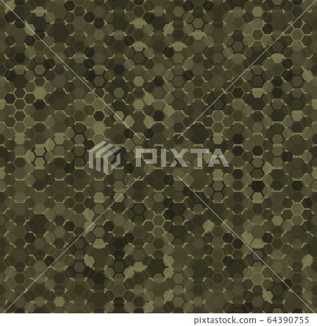 Green hexagon snake skin. Seamless geometric vector texture background Green hexagon snake skin. Seamless geometric vector texture background 64390755