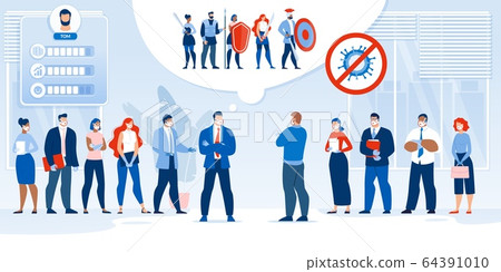 Business Team Battle Fight after Covid19 Pandemic 64391010