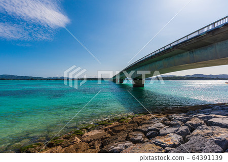 Okinawa Prefecture Nago City, Kouri Bridge, OKINAWA Kouri Bridge 64391139
