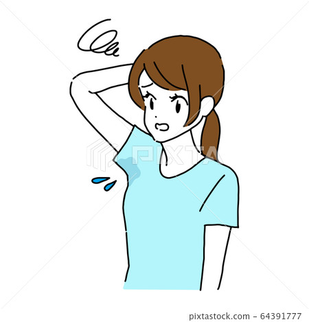 Armpit sweat woman 64391777