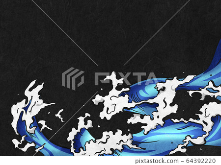 Ukiyo-e-Splashes-Waves-Effects-Water-Japan-Black Japanese paper Ukiyo-e-Splashes-Waves-Effects-Water-Japan-Black Japanese paper 64392220