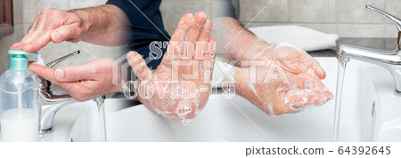 Covid-19 pandemic prevention. Stop Coronavirus 64392645