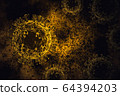 Coronavirus 2019-nCoV 3D rendering model.   64394203