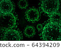 Coronavirus 2019-nCoV 3D rendering model.   64394209
