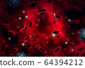 Coronavirus 2019-nCoV 3D rendering model.   64394212