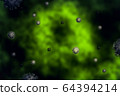 Coronavirus 2019-nCoV 3D rendering model.   64394214