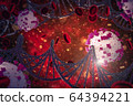 Coronavirus 2019-nCoV 3D rendering model.   64394221