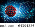 Coronavirus 2019-nCoV 3D rendering model.   64394226