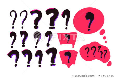 Question sign set. Vector ask mark isolated. 64394240