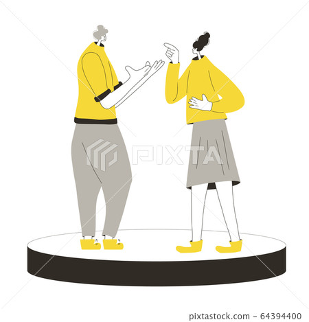Pair of people conflict. Quarrel vector design. Pair of people conflict. Quarrel vector design. 64394400