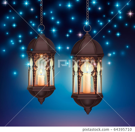 Ramadan Lanterns Night Composition 64395710
