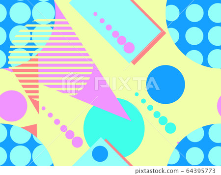 Memphis seamless pattern with geometric shapes - Stock Illustration ...
