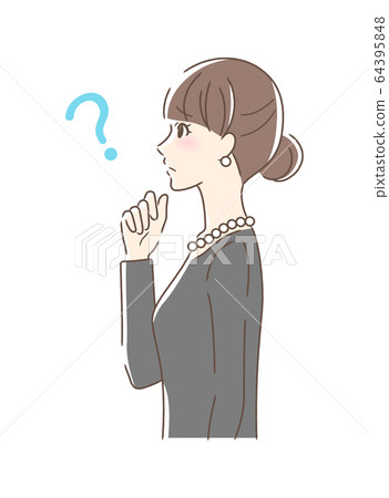 一個有焦慮,懷疑和憂慮的個人資料的女人 一個有焦慮,懷疑和憂慮的個人資料的女人 64395848